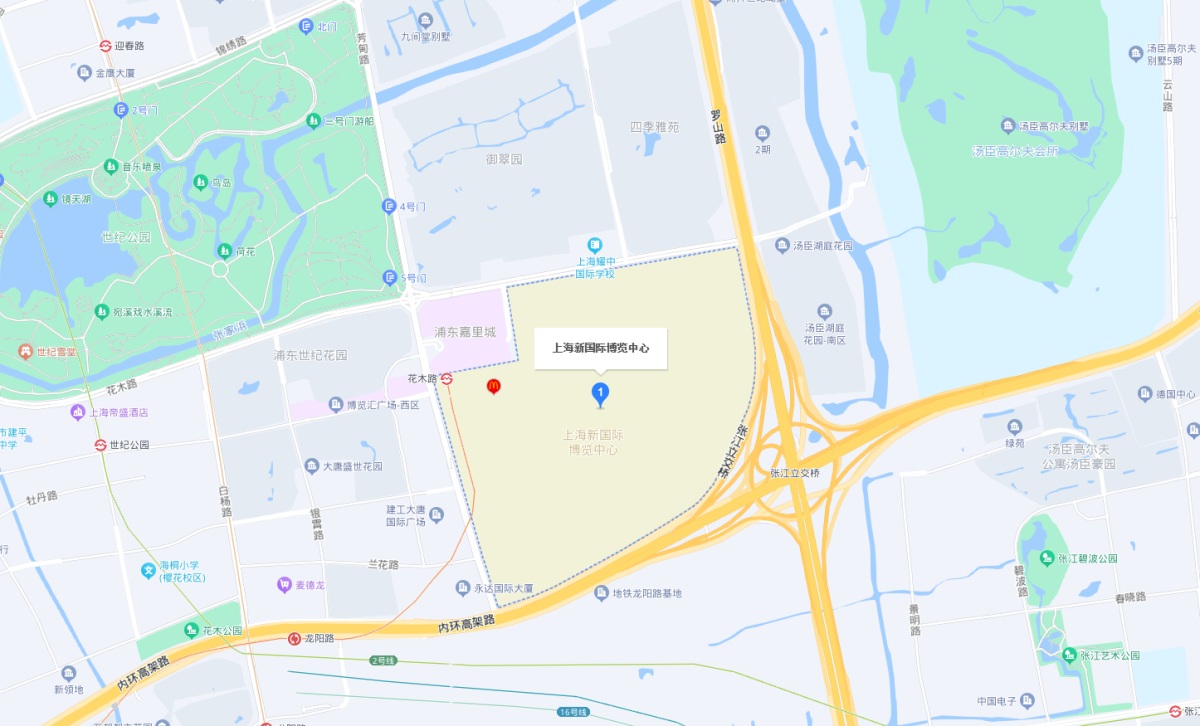 第十六届世界制药机械、包装设备与材料中国展位置